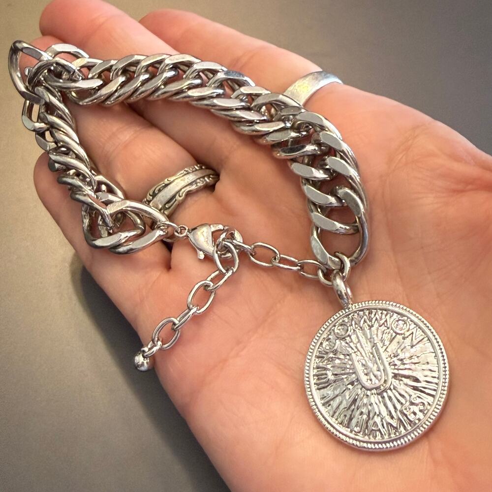 Uncommon James Silver Tone Link Bracelet Kristin Cavallari - Picture 4 of 8